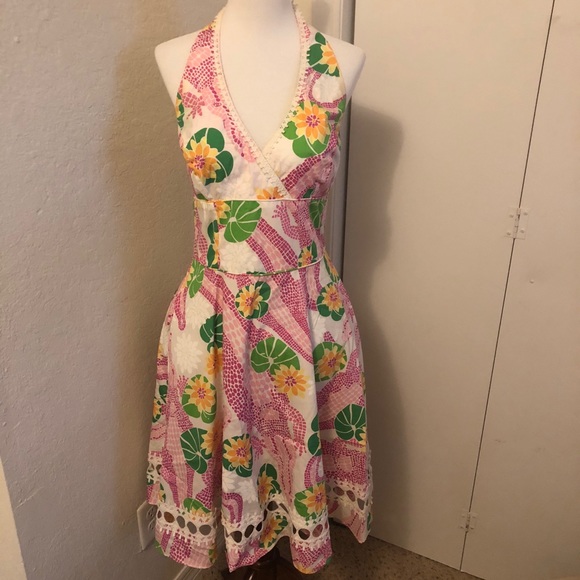 Lilly Pulitzer Sunbather Print Halter Dress - Picture 1 of 4